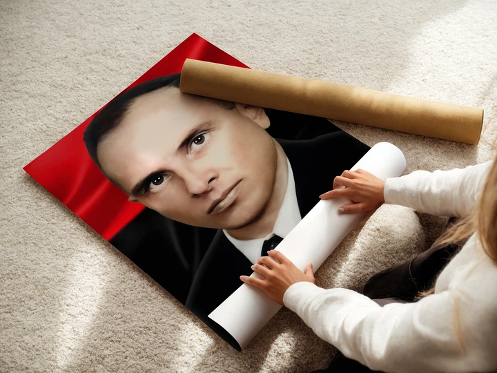 Постер Степан Андреевич Бандера и флаг УПА, Stepan Bandera, Украина, история, A1 89×60 см (id5712) - изображение 3