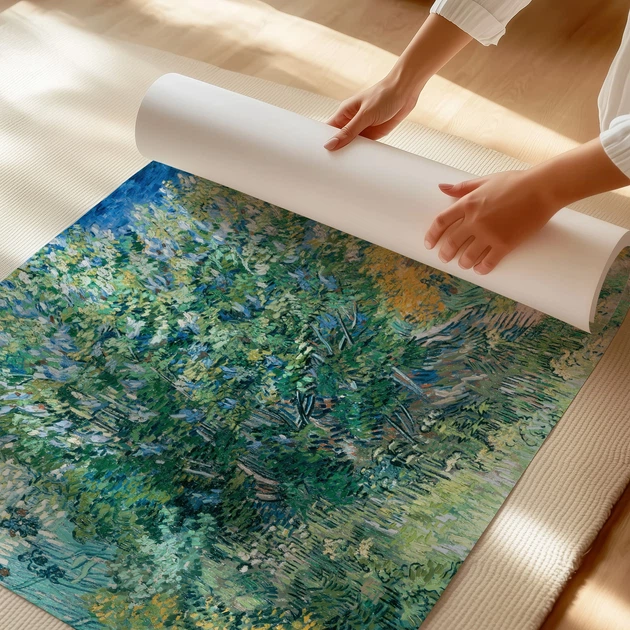 Постер Куст сирени, Винсент ван Гог, Vincent van Gogh, Lilac Bush, интерьерный декор, A3 30×40 см (id6664) - изображение 3
