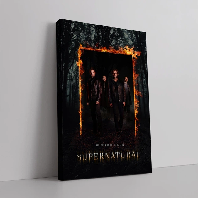 Интерьерная картина Сверхъестественное, Пылающие Врата, Supernatural, Burning Gate, постер по сериалу, 60×40 см (id5617) - изображение 2