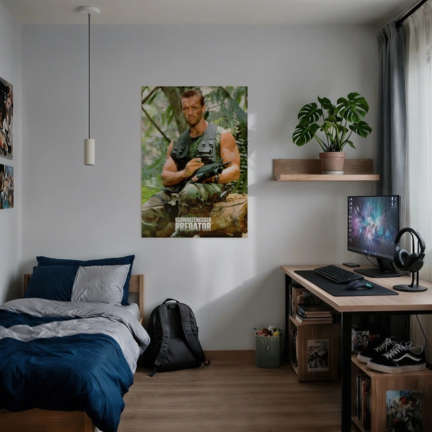 Постер Хищник, Арнольд Шварценеггер, Predator (1987), культовое кино, A3 42×29 см (id5889) - изображение 2