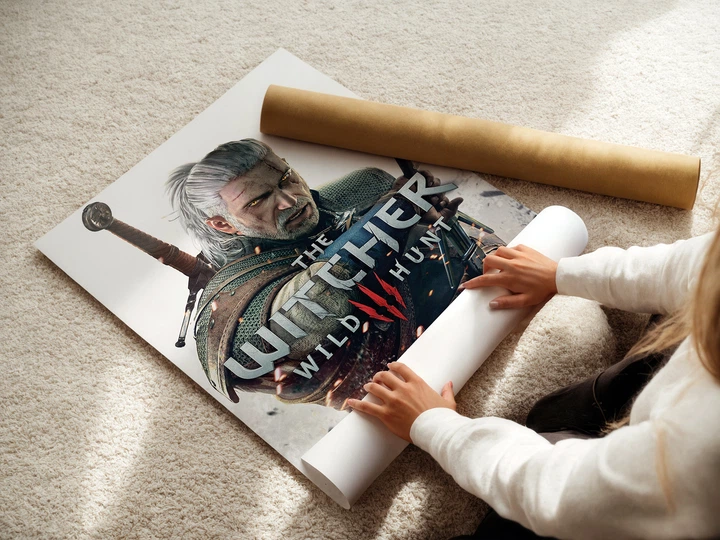 Постер Ведьмак Геральт вытаскивает меч, Witcher, декор в комнату геймера, A3 40×30 см (id2705) - Фото 3 Постер Ведьмак Геральт вытаскивает меч, Witcher, декор в комнату геймера, A3 40×30 см (id2705) - изображение 3