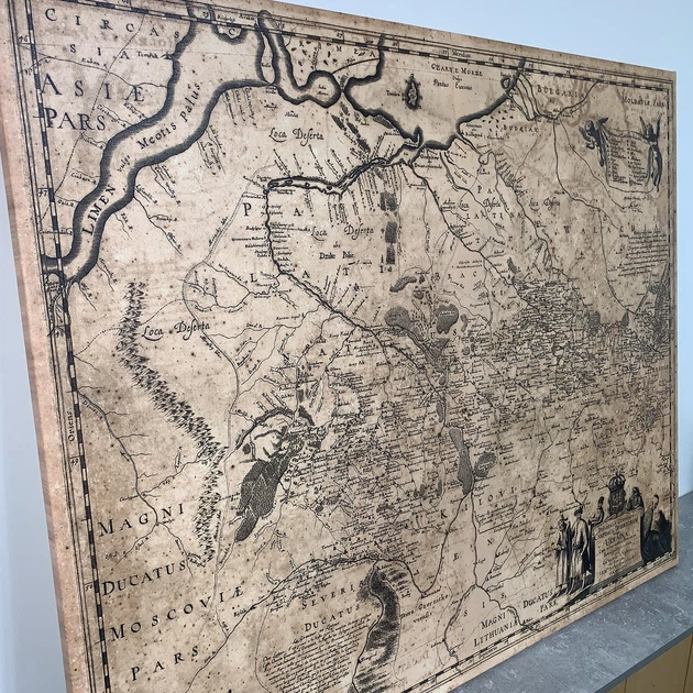 Интерьерная картина Общая карта Украины 1648 года Гийома де Боплана, Beauplan Ukraine XVII map, история, 83×106 см (id6040) - изображение 5
