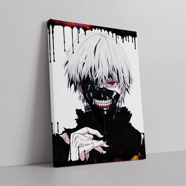 Интерьерная картина Токийский гуль, Кэн Канэки в маске, Tokyo ghoul, аниме постер, 42×30 см (id2818) - изображение 2