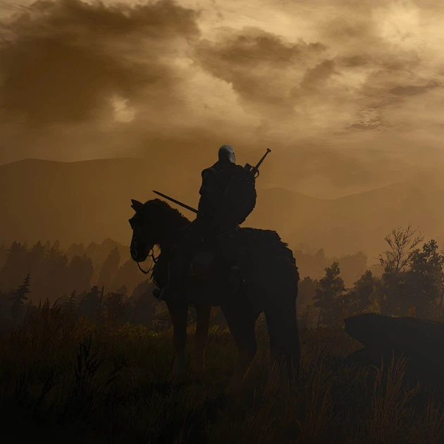 Інтер'єрна картина Відьмак Геральт, Witcher, кінь Плітка, захід сонця та мерці, жахи, 24×42 см (id4020) - зображення 3