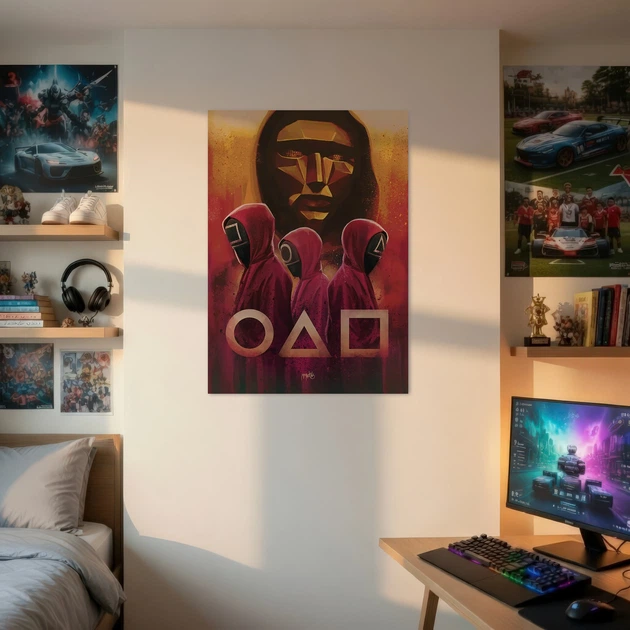 Постер Игра в кальмара, Squid Game, сериал, A3 42×30 см (id4740) - изображение 2
