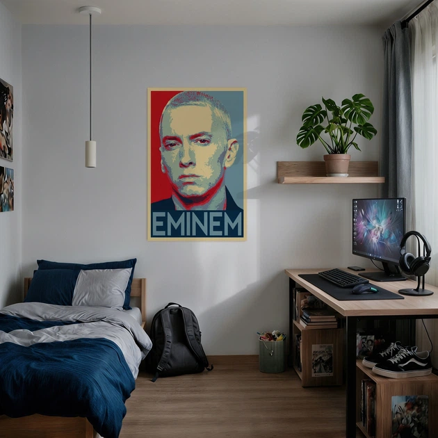 Інтер'єрна картина Емінем, репер, Eminem, Slim Shady, репер, 42×27 см (id6397) - зображення 2