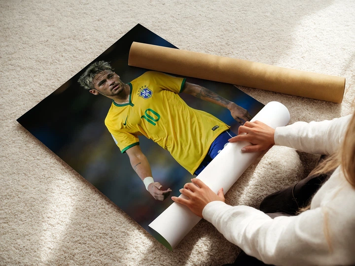 Постер Неймар да Силва, Neymar da Silva, футболист, A2 60×43 см (id5918) - изображение 3
