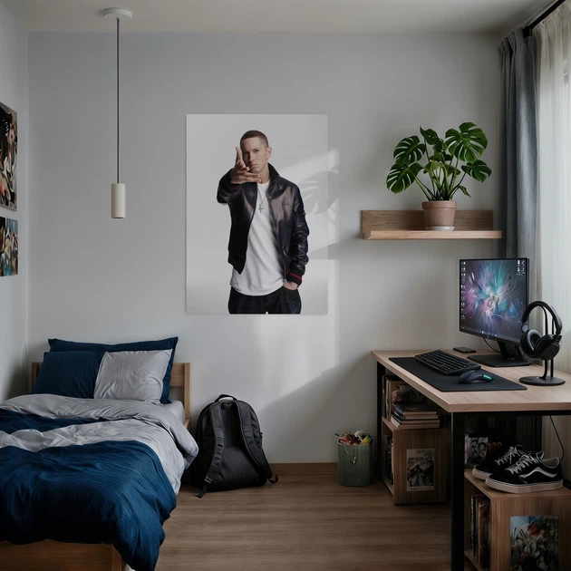 Інтер'єрна картина Емінем, репер, Eminem, Slim Shady, репер, 42×30 см (id6395) - зображення 2