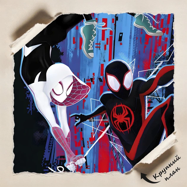 Постер Человек-паук: Паутина вселенных, Spider-Man: Across the Spider-Verse (2023), A3 42×28 см (id6021) - изображение 4