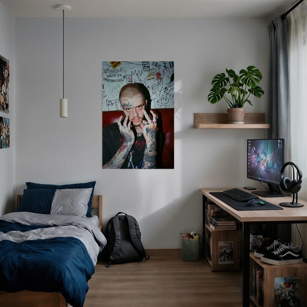 Постер Лил Пип, Густав Ар, LiL PEEP, рэпер, A3 42×28 см (id2452) - изображение 2