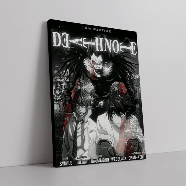 Интерьерная картина Тетрадь Смерти, Кира, Лайт Ягами, Рюк, Death Note, аниме постер, 42×30 см (id3583) - изображение 2