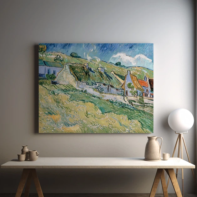 Интерьерная картина Хижины, Винсент ван Гог, Vincent van Gogh, Thatched Cottages, интерьерный декор, 30×40 см (id6662) - Фото 3 Интерьерная картина Хижины, Винсент ван Гог, Vincent van Gogh, Thatched Cottages, интерьерный декор, 30×40 см (id6662) - изображение 3
