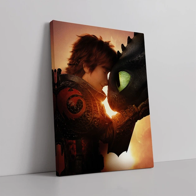 Интерьерная картина Как приручить дракона 3, Икинг и Беззубик, How to Train Your Dragon 3 (2019), 42×30 см (id3262) - изображение 2