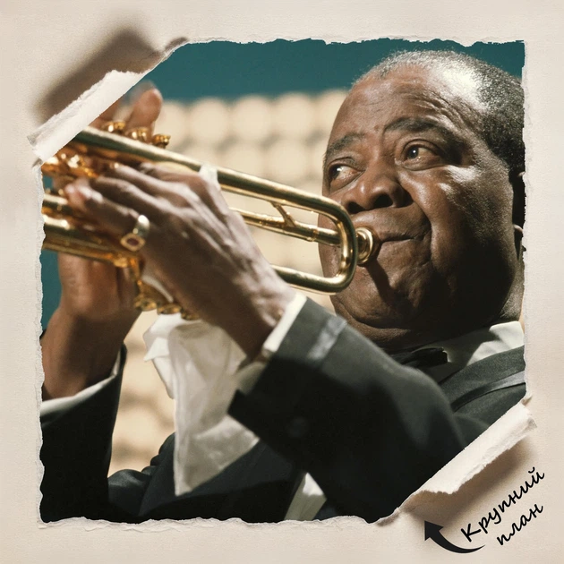 Постер Луи Армстронг с трубой, Louis Armstrong, jazz, джаз, постер музыканта, A3 30×42 см (id1737) - изображение 4