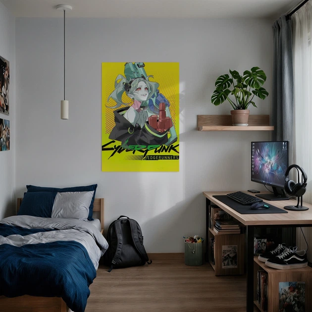 Інтер'єрна картина Cyberpunk: Edgerunners, Rebecca, аніме, серіал, 42×30 см (id7279) - зображення 2