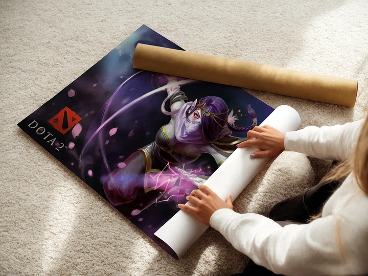 Постер Дота 2, ТА, Ланая, Dota 2, Templar Assassin, Lanaya, плакат для геймера, A1 60×90 см (id7288) - зображення 3