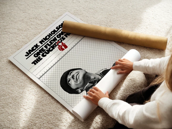 Постер Пролетая над гнездом кукушки, One Flew Over the Cuckoo's Nest, Джек Николсон, A1 90×60 см (id7289) - изображение 3