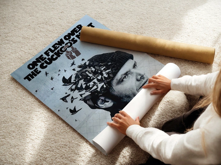 Постер Пролетая над гнездом кукушки, One Flew Over the Cuckoo's Nest, Джек Николсон, A3 42×28 см (id7291) - изображение 3