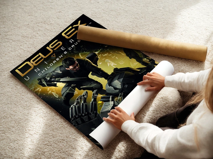 Постер Deus Ex: Children Crusade, киберпанк, sci-fi, постер для геймеров, A3 42×28 см (id1632) - изображение 3