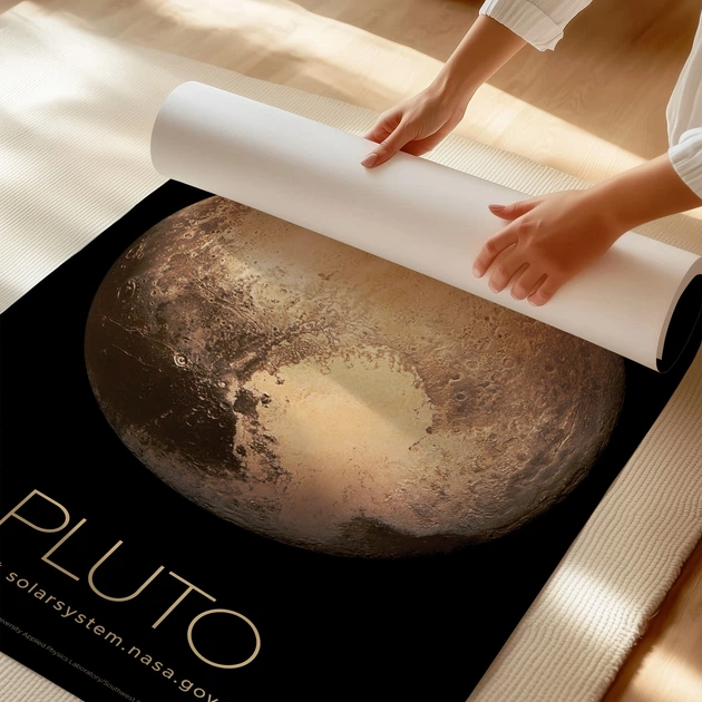 Постер Плутон, Pluto, NASA, НАСА, космос, астрономия, A3 42×27 см (id7130) - изображение 3