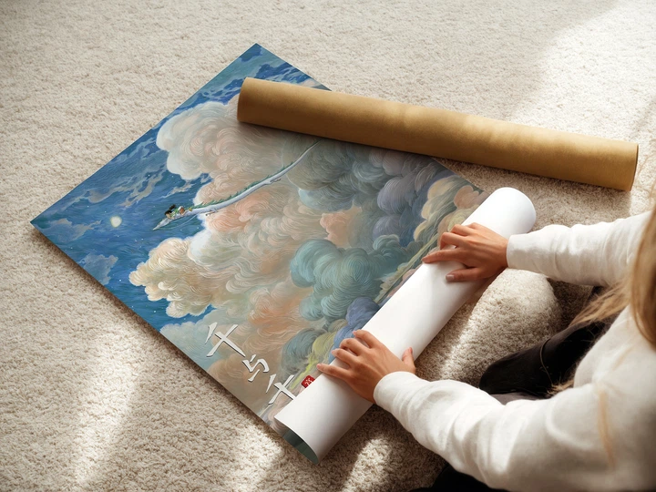Постер Унесённые призраками, Тихиро на драконе, Spirited Away (2001), аниме, A3 42×30 см (id7152) - изображение 3