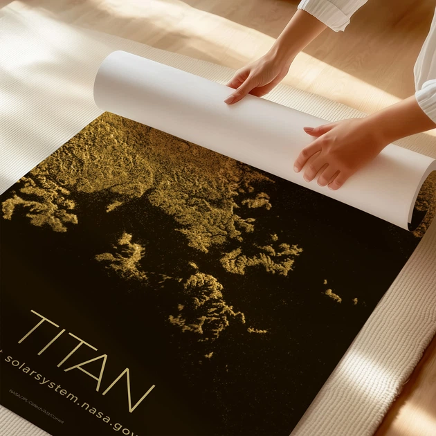 Постер Титан, Titan, NASA, НАСА, космос, астрономия, A3 42×27 см (id7145) - изображение 3