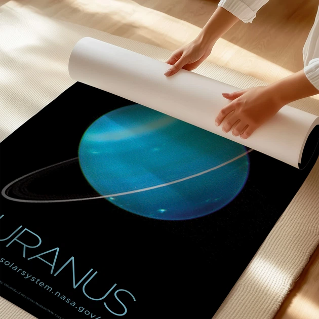 Постер Уран, Uranus, NASA, НАСА, космос, астрономия, A3 42×27 см (id7149) - изображение 3