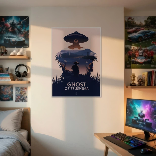 Постер Призрак Цусимы, Ghost of Tsushima, Япония, самурай, A3 42×30 см (id7168) - изображение 2