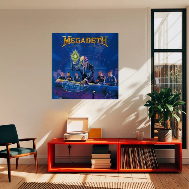 Постер Megadeth, "Rust In Peace" (1990), метал, рок, A3 30×30 см (id7179) - изображение 2