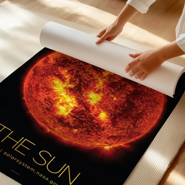 Постер Солнце, Sun, NASA, НАСА, космос, астрономия, A3 42×27 см (id7140) - изображение 3