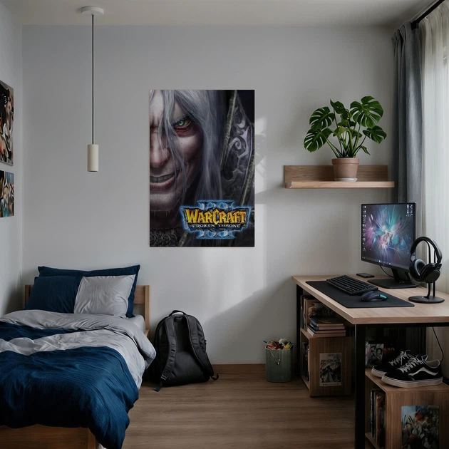Постер Варкрафт 3: Ледяной трон, Warcraft III: Frozen Throne, ретро RTS, A3 42×28 см (id7207) - изображение 2