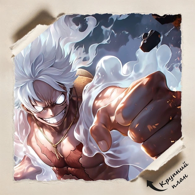 Постер Большой Куш, Ван Пис, Монки Д. Луффи, One Piece, Monkey D. Luffy, аниме, A3 42×30 см (id7044) - изображение 4