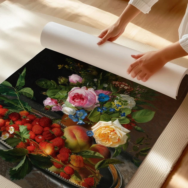 Постер Отто Дидрик Оттесен, Дарунки природи, Still Life, репродукція картини, A3 30×36 см (id7039) - зображення 3