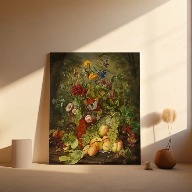 Интерьерная картина Отто Дидрик Оттесен, Композиция с полевыми цветами, Still Life, репродукция картины, 60×50 см (id7040) - изображение 3