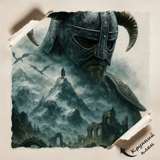 Постер Скайрім, Довакін, Skyrim, The Elder Scrolls, RPG, Дракононароджений, A3 42×28 см (id7046) - зображення 4