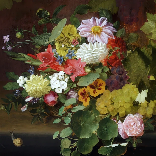 Интерьерная картина Отто Дидрик Оттесен, Летний букет на окне, Still Life, репродукция картины, 40×30 см (id7042) - изображение 6
