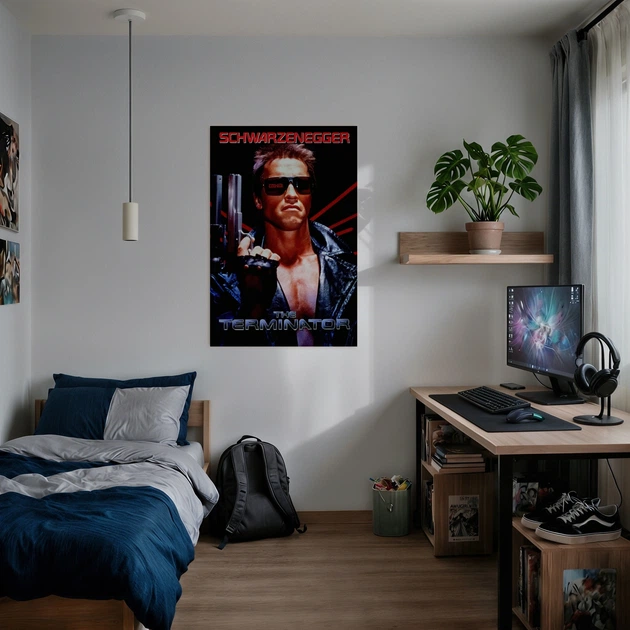 Постер Терминатор, киборг T-800, Terminator (1984), боевик, Шварценеггер, A3 42×28 см (id7058) - изображение 2