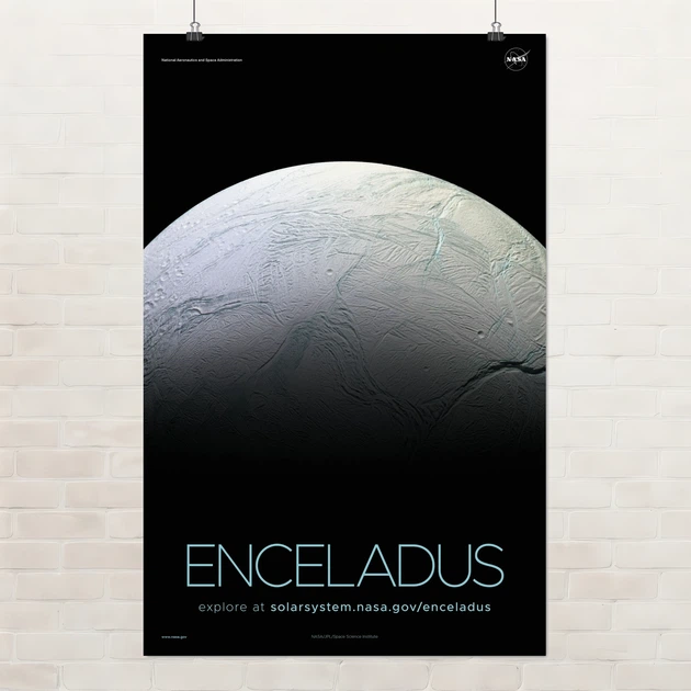 Постер Энцелад, спутник Сатурна, Enceladus, NASA, НАСА, космос, астрономия, A3 42×27 см (id7103) - Фото 1 Постер Энцелад, спутник Сатурна, Enceladus, NASA, НАСА, космос, астрономия, A3 42×27 см (id7103) - изображение 1