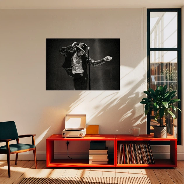 Інтер'єрна картина Майкл Джексон, Michael Jackson, декор в кімнату меломана, 30×42 см (id3454) - зображення 3
