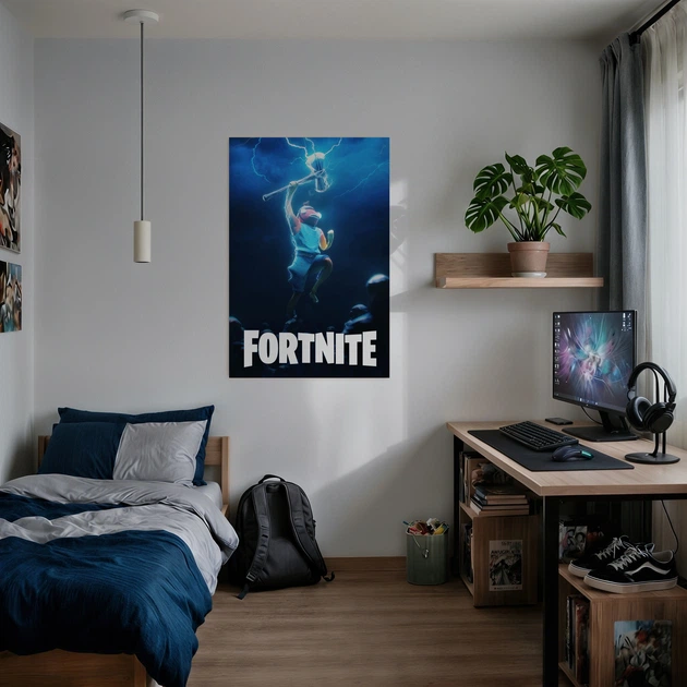 Постер Фортнайт, Карась, Fortnite, Fishstick, декор в кімнату геймера, A3 42×28 см (id5511) - зображення 2