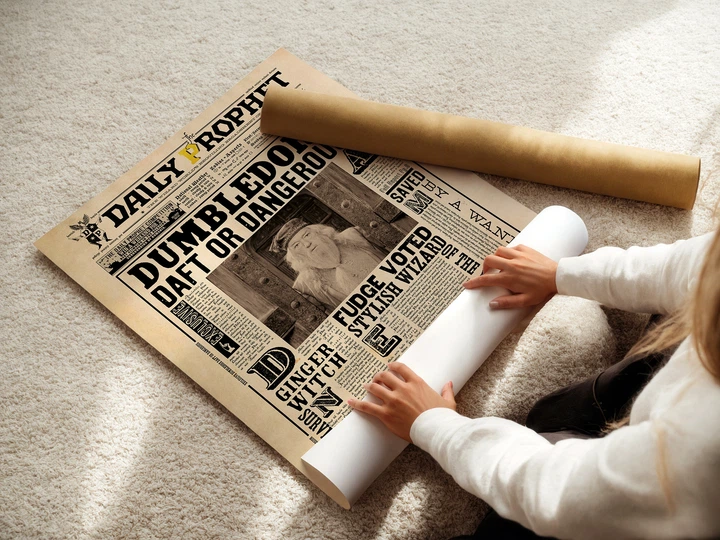 Постер Гаррі Поттер, газета Daily Prophet, Дамблдор в Азкабані, Harry Potter, A1 85×60 см (id2764) - зображення 3