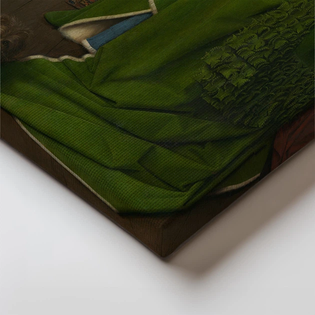 Інтер'єрна картина Портрет подружжя Арнольфіні, Ян ван Ейк, Jan van Eyck, Arnolfini Portrait, 41×30 см (id6982) - зображення 3