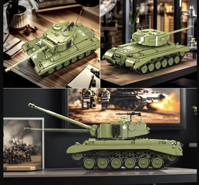 Конструктор танк М26 Pershing Tank Mould King Technik 20035 на 1054 деталей с дистанционным управлением - изображение 6