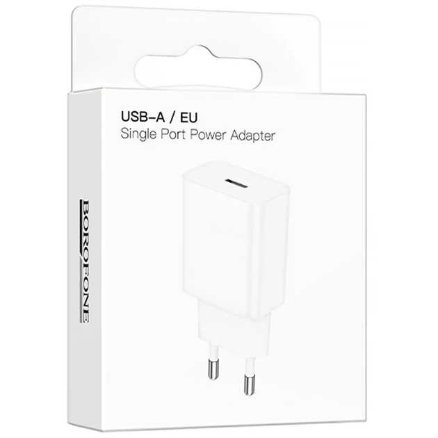 Сетевое зарядное устройство BOROFONE BA110A Lemi USB 1.5A Белое - изображение 6