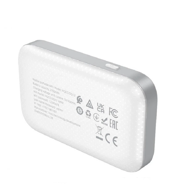 Мобильный 4G Wi-Fi роутер Hoco DQ12 LTE 150 Мбит/с с экраном и аккумулятором 2100 мАч Белый - изображение 4
