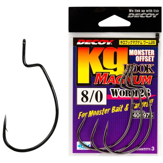 Крючок Decoy Worm26 Kg Hook Magnum #8/0 (3 шт/уп) - Фото 1 Крючок Decoy Worm26 Kg Hook Magnum #8/0 (3 шт/уп) - изображение 1