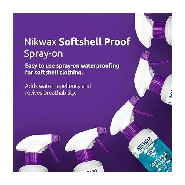Просочення для софтшелів Nikwax Softshell Proof Spray-on 300ml об'єм 300ml для Windstopper® Windbloc® (441P12) - Фото 7 Просочення для софтшелів Nikwax Softshell Proof Spray-on 300ml об'єм 300ml для Windstopper® Windbloc® (441P12) - зображення 7