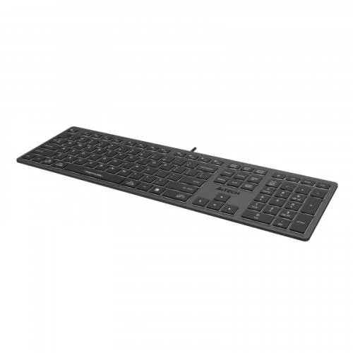 Клавиатура A4Tech FX60H "Fstyler", Black/Grey, USB, белая LED подсветка, 2xUSB - изображение 2