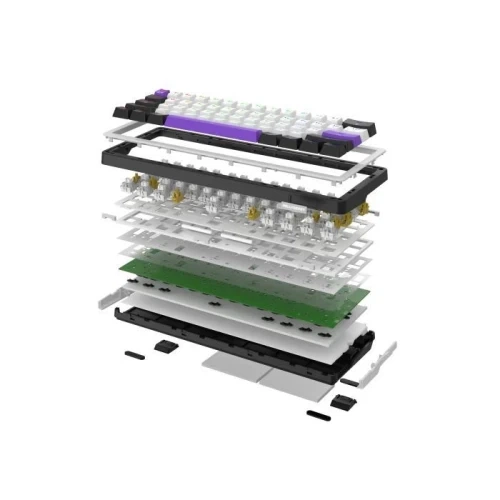 Клавіатура Hator Hellyberry HK60, White/Violet - зображення 5
