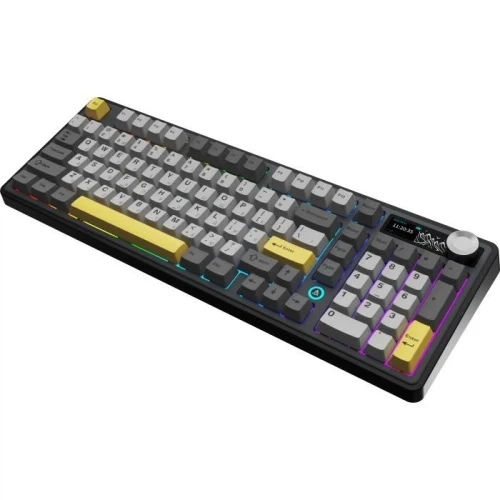 Клавиатура беспроводная Ajazz AK980 V2, Black/Gray/Yellow - Фото 6 Клавиатура беспроводная Ajazz AK980 V2, Black/Gray/Yellow - изображение 6